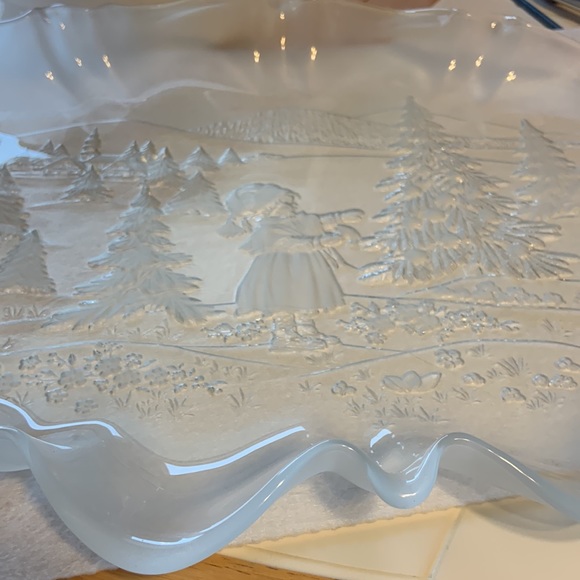 Mikasa Crystal Oval Large Platter Vintage - Picture 2 of 5